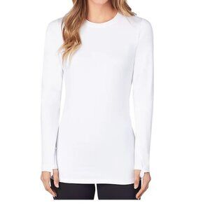 Cuddl Duds Far-Infrared Enhance long Sleeve Crew Thermal Baselayer Top White S